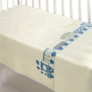 Bee Bo Blue Luxury cot Blanket Size 100 X 150 Cm New 