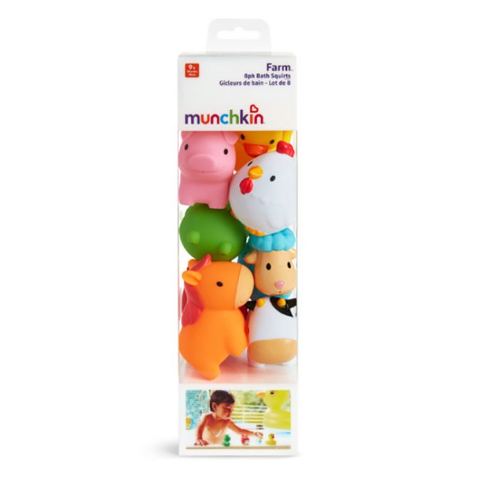 munchkin farm animal bath toys