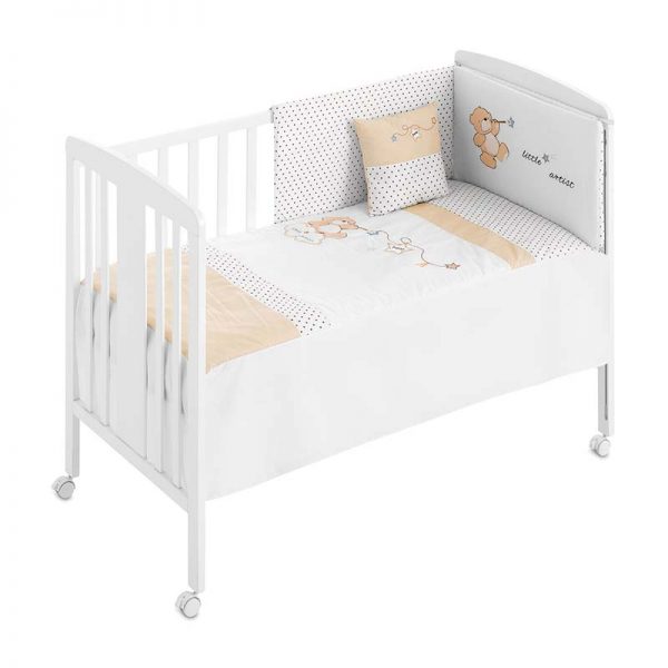 beige cot bedding